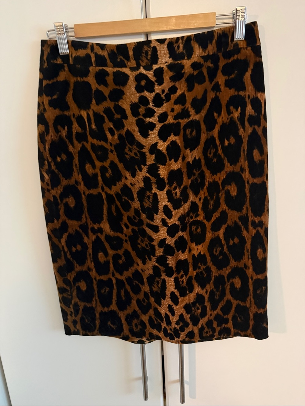 Talbots Leopard-Print Pencil Skirt in Brown and Black